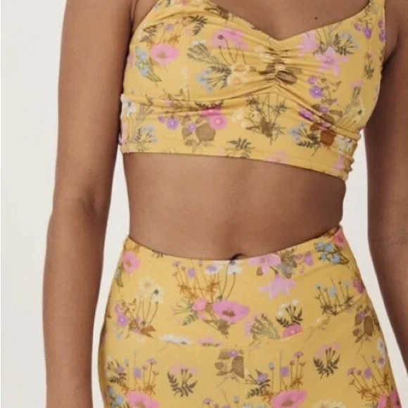 Spell & the Gypsy Collective Wild Bloom Athletic Workout Set - Mustard - Picture 10 of 11